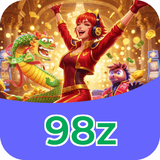 Interface do aplicativo 98z mostrando jogos disponíveis no iOS e Android